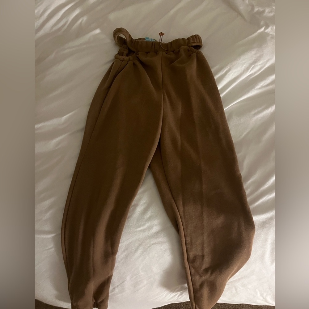Brown Cutout Sweatpants